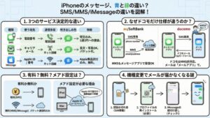 AppleがRCS導入を表明。iMessage(SMS)とどう違う?初心者向けに解説 iMessage%E3%83%BBSMS%E3%83%BBMMS%E3%81%AF%E4%BD%95%E3%81%8C%E9%81%95%E3%81%86%EF%BC%9F%E7%89%B9%E5%BE%B4%E3%82%84%E6%96%87%E5%AD%97%E6%95%B0%E3%80%81%E6%96%99%E9%87%91%E3%81%AE%E9%81%95%E3%81%84%E3%81%AB%E3%81%A4%E3%81%84%E3%81%A6 300x169 - AppleがRCS導入を表明。iMessage(SMS)とどう違う?初心者向けに解説