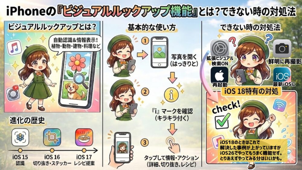 iPhoneの『ビジュアルルックアップ機能』とは?できない時の対処法