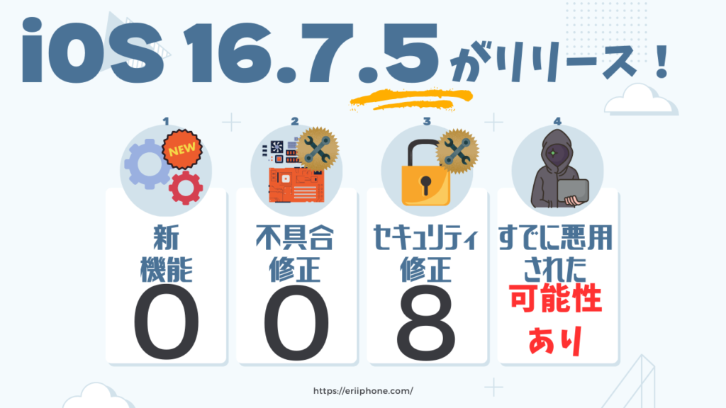 iOS16.7.5がリリース開始！内容｜不具合｜注意点｜アップデート方法解説