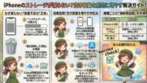 iOS26.0.1がリリース開始!新機能の内容は?ほとんど修正関連でアプデ必須! iPhone%E3%81%AE%E3%82%B9%E3%83%88%E3%83%AC%E3%83%BC%E3%82%B8%E3%81%8C%E6%B8%9B%E3%82%89%E3%81%AA%E3%81%84%EF%BC%9F%E7%A9%BA%E3%81%8D%E5%AE%B9%E9%87%8F%E3%82%92%E5%8A%87%E7%9A%84%E3%81%AB%E5%A2%97%E3%82%84%E3%81%99%E8%A7%A3%E6%B1%BA%E3%82%AC%E3%82%A4%E3%83%89 300x169 - iOS26.0.1がリリース開始!新機能の内容は?ほとんど修正関連でアプデ必須!