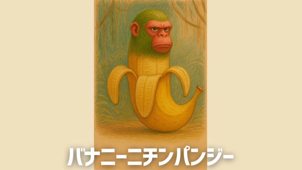 ばなにーにチンパンジー 1024x576 - イタリアンブレインロットってなに？キャラ一覧と人気の理由・誕生秘話などまとめ