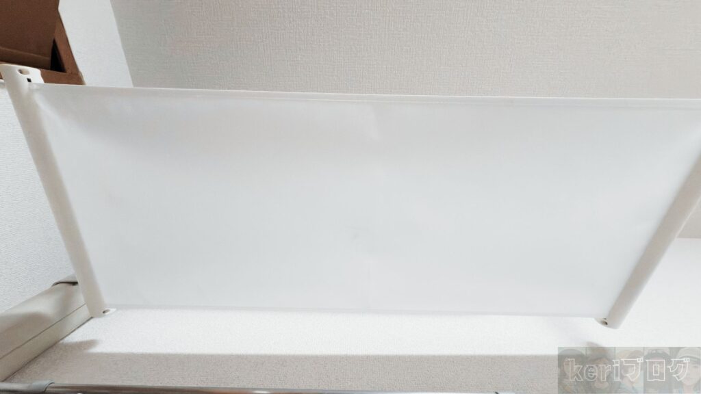 風よけカバーの全体図。3か月ほど使いましたが、結露跡や汚れも無く清潔に使えています。