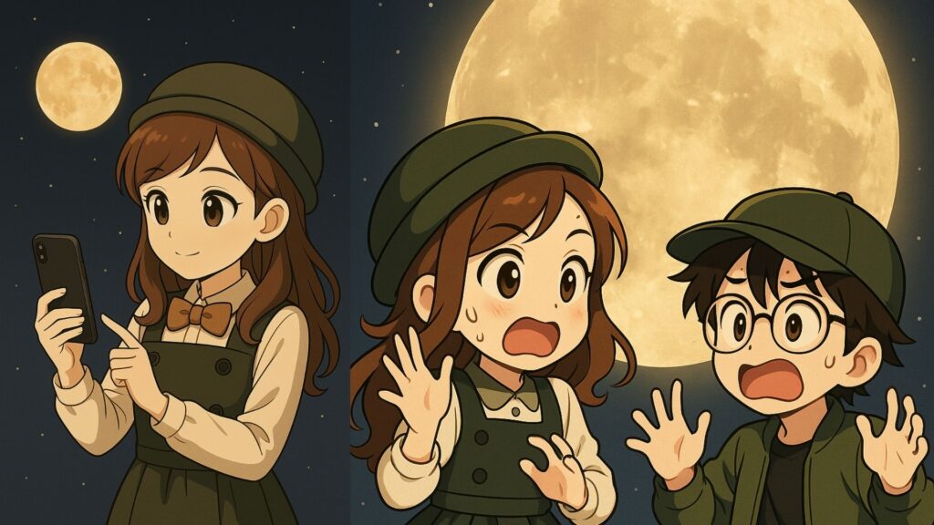 【素人にもできた!】iPhoneで月を綺麗に撮影する方法|設定・手順・構図・編集まで完全ガイド(保存版) iPhone月111 1024x576 - 【素人にもできた!】iPhoneで月を綺麗に撮影する方法|設定・手順・構図・編集まで完全ガイド(保存版)