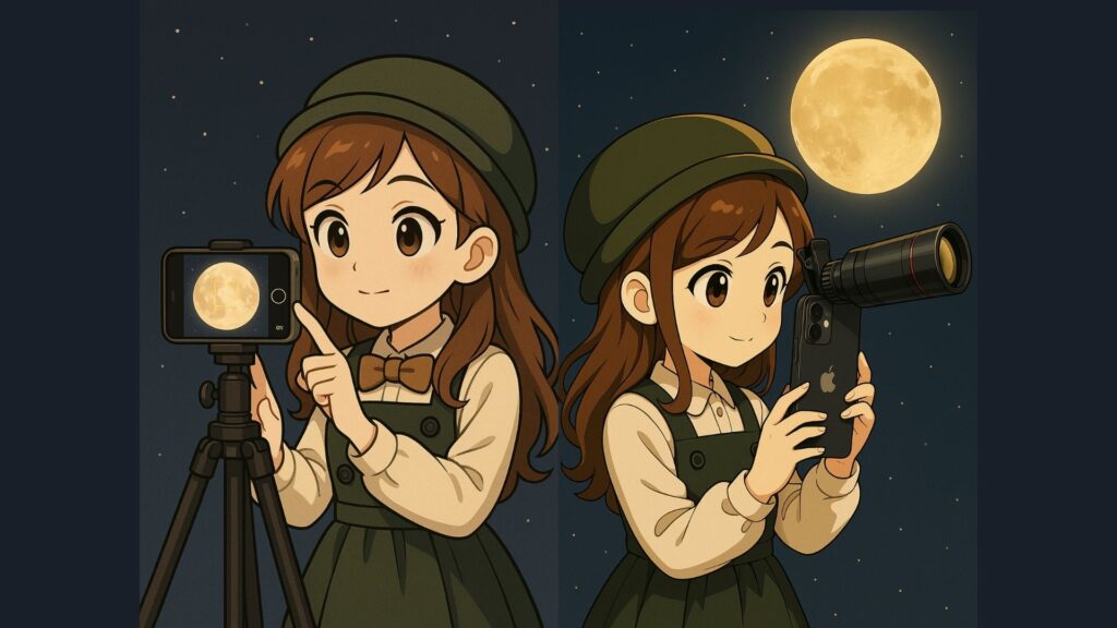 iPhone 月４４ 1024x576 - 【素人にもできた！】iPhoneで月を綺麗に撮影する方法｜設定・手順・構図・編集まで完全ガイド（保存版）