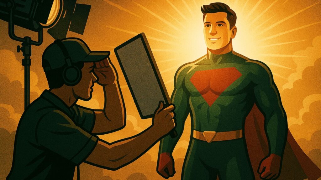 逆光で見えなかったけど反射板のおかげでス○イダーマンじゃないことがわかったよ。あぶなかった。あれ？でもこれはこれで胸のシルエットに「S」が書かれてたら、、スー○ーマン？