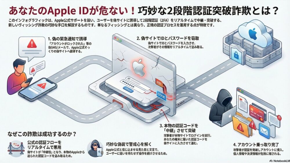 トップ改造 AppleIDを自ら渡す!巧妙な2段階認証突破詐欺とは? - トップ改造
