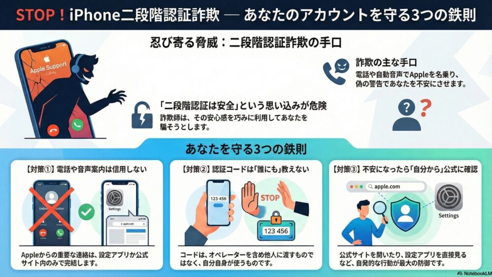 AppleIDを自ら渡す！巧妙な2段階認証突破詐欺とは？ 4 1 - Appleの2段階認証でも突破される？今急増している「ヴィッシング詐欺」の正体と対策