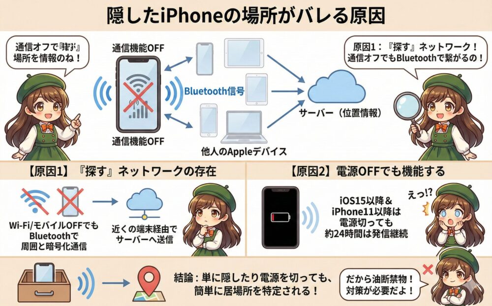 子供からiPhoneを隠すには?「探す」機能でバレる原因の解明と完全対策を徹底解説【裏技も】 Gemini Generated Image y6mw91y6mw91y6mw - 子供からiPhoneを隠すには?「探す」機能でバレる原因の解明と完全対策を徹底解説【裏技も】