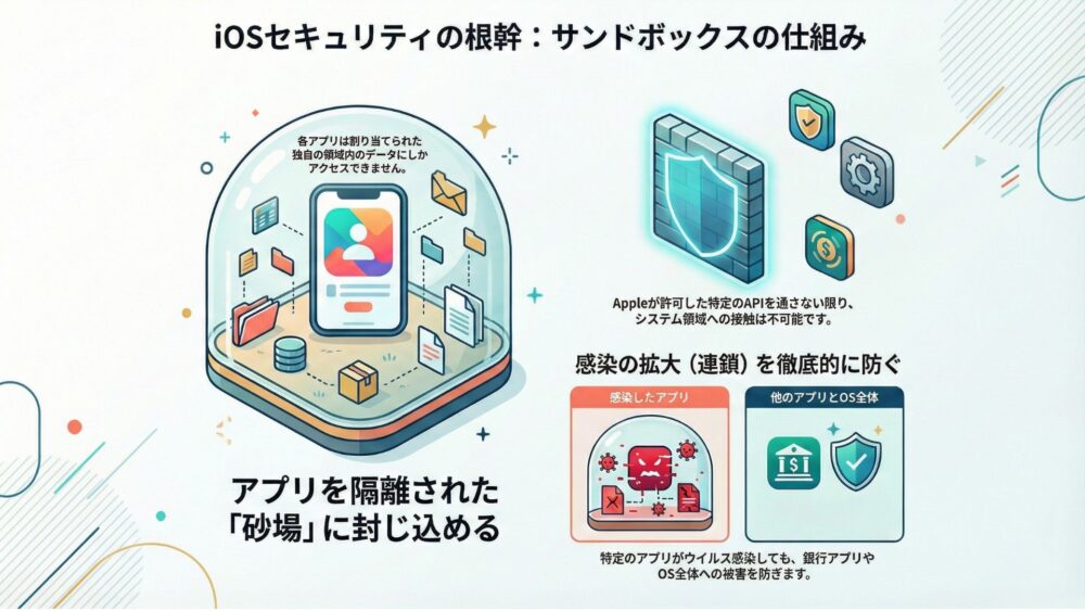 iPhoneにウイルス対策ソフトが不要な理由とは?最強の仕組み「サンドボックス」を徹底解説 iOSセキュリティ - iPhoneにウイルス対策ソフトが不要な理由とは?最強の仕組み「サンドボックス」を徹底解説