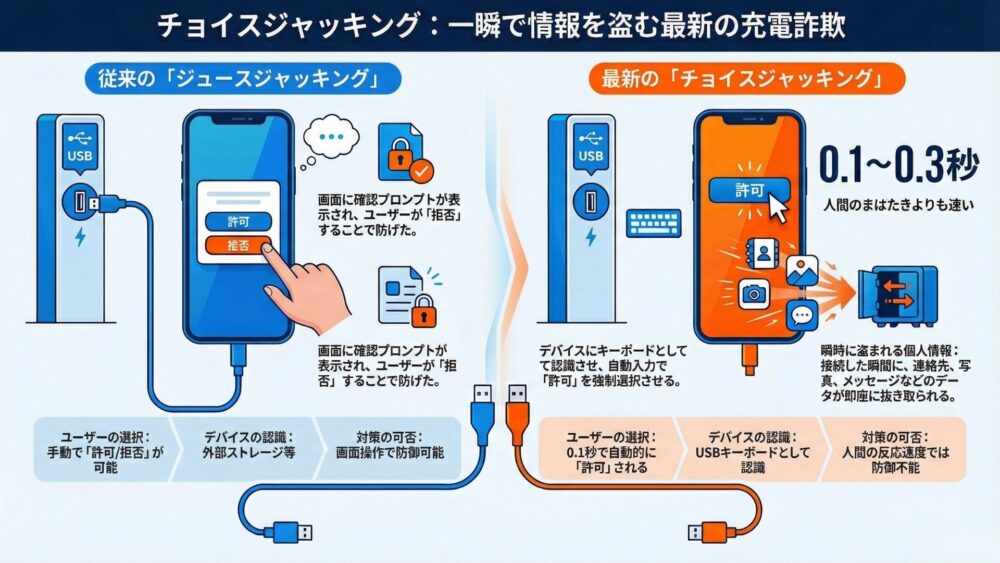 アクセシビリテiPhone 15 - 【警告】iPhoneも狙われる？新手の脅威「チョイスジャッキング」とは？成立条件と対策を徹底解説