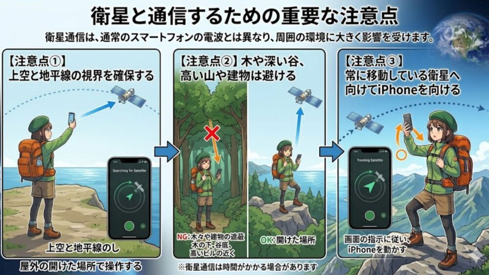 iPhone 32 - 【iPhone】衛星経由の緊急SOSの使い方から事前デモのやり方まで徹底解説！